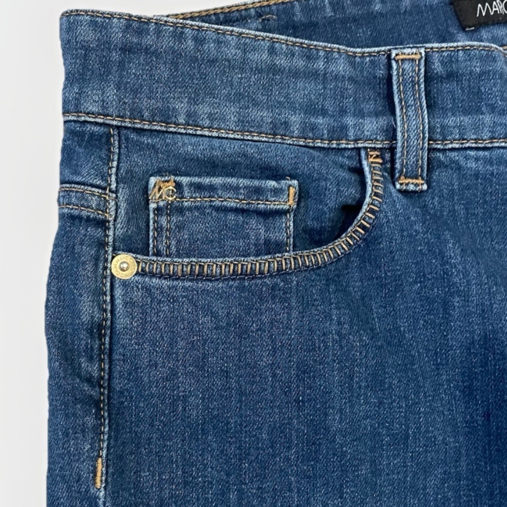 Marc Cain Relaxed Flare Denim Jean High Rise Medium Blue N5 (42EU/10US) - Picture 6 of 6